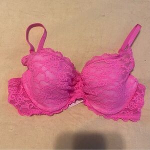 Victoria’s Secret Pink Pink Lace lined demi bra, 34B